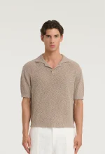545 BOUCLÉ POLO SHIRT BEIGE SAND