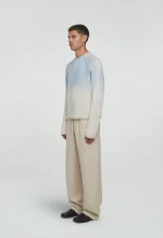 545 LINEN FADED SWEATER OCEAN BLUE