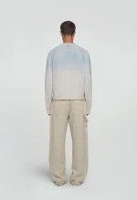 545 LINEN FADED SWEATER OCEAN BLUE