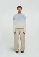 545 LINEN FADED SWEATER OCEAN BLUE