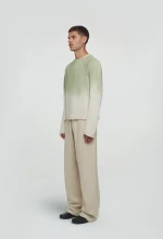 545 LINEN FADED SWEATER PALM GREEN