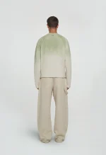 545 LINEN FADED SWEATER PALM GREEN