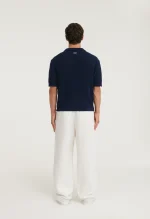 545 BOUCLÉ POLO SHIRT DARK NAVY