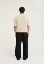 545 BOUCLÉ POLO SHIRT IVORY WHITE
