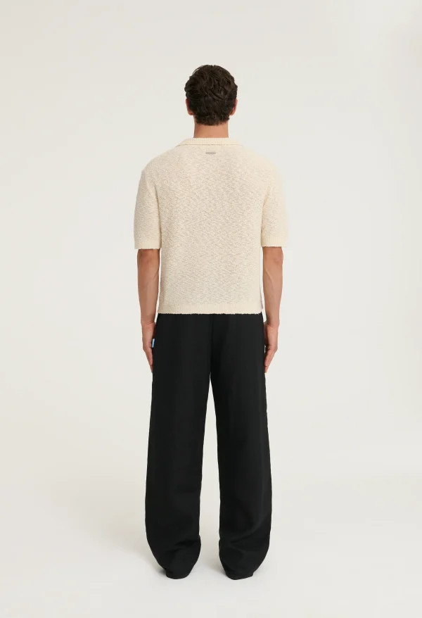 545 BOUCLÉ POLO SHIRT IVORY WHITE