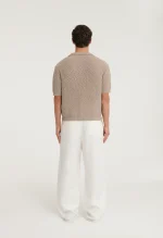 545 BOUCLÉ POLO SHIRT BEIGE SAND
