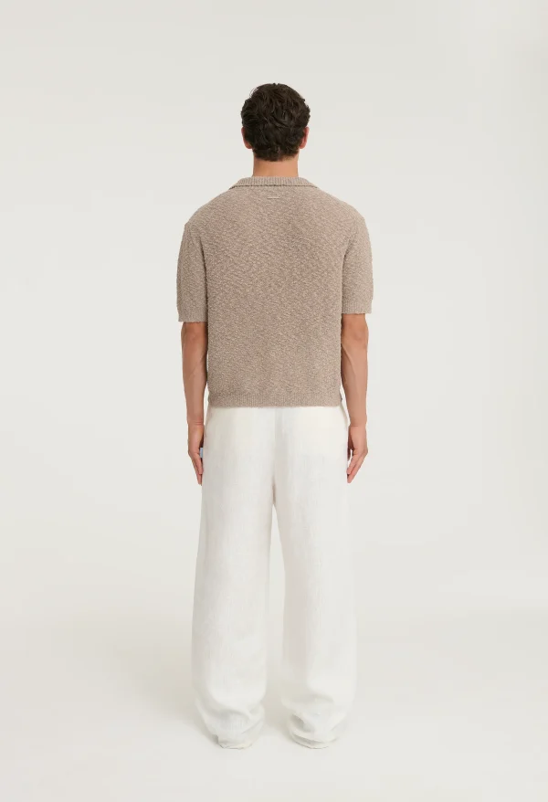 545 BOUCLÉ POLO SHIRT BEIGE SAND
