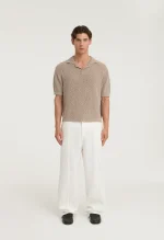 545 BOUCLÉ POLO SHIRT BEIGE SAND