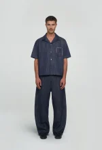 545 LIGHTWEIGHT RAW DENIM BOWLING SHIRT