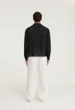 545 ICONIC SANGALLO SUMMER SHIRT ASH BLACK