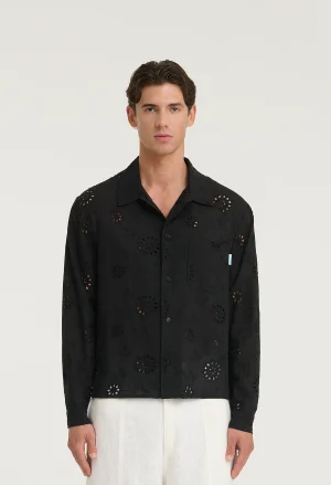 545 ICONIC SANGALLO SUMMER SHIRT ASH BLACK