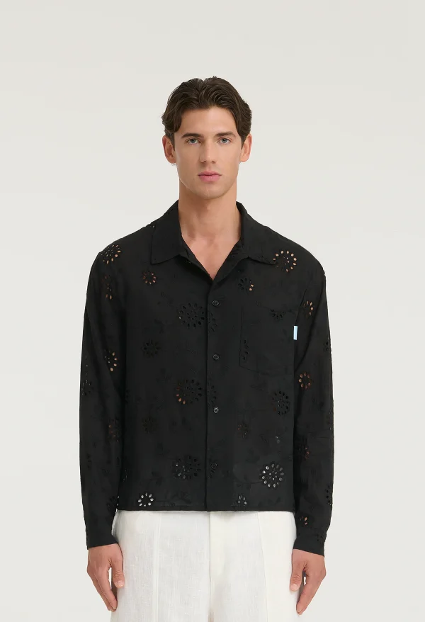 545 ICONIC SANGALLO SUMMER SHIRT ASH BLACK