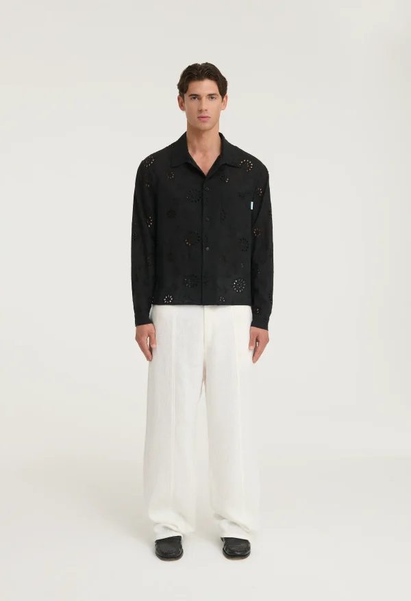 545 ICONIC SANGALLO SUMMER SHIRT ASH BLACK