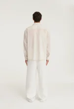 545 ULTRALIGHT STRIPED LOGO SHIRT SAND