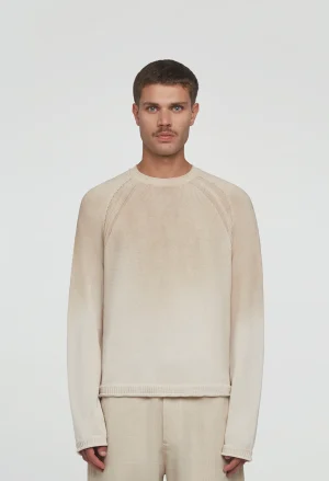 545 LINEN FADED SWEATER SAND BEIGE